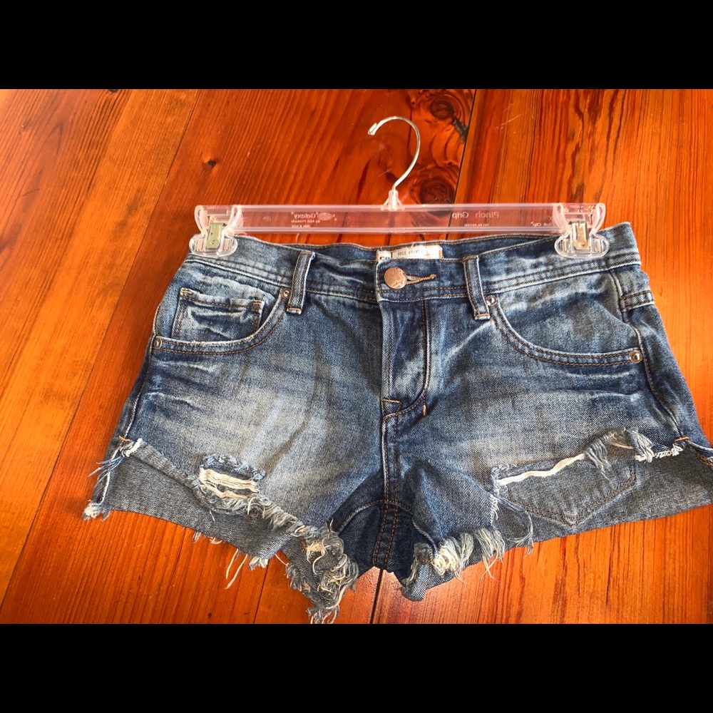 Free People cutoff Jean shorts